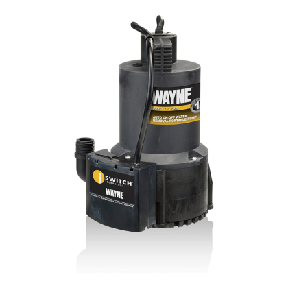 Wayne 57729-WYN1 EEAUP250 1/4 HP Automatic ON/OFF Electric Water Removal Pump, Black