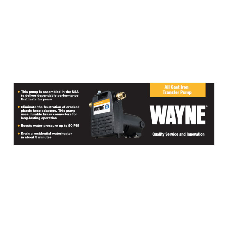 Wayne PC4 1/2 HP Cast Iron Multi-Purpose Pump With Suction Strainer