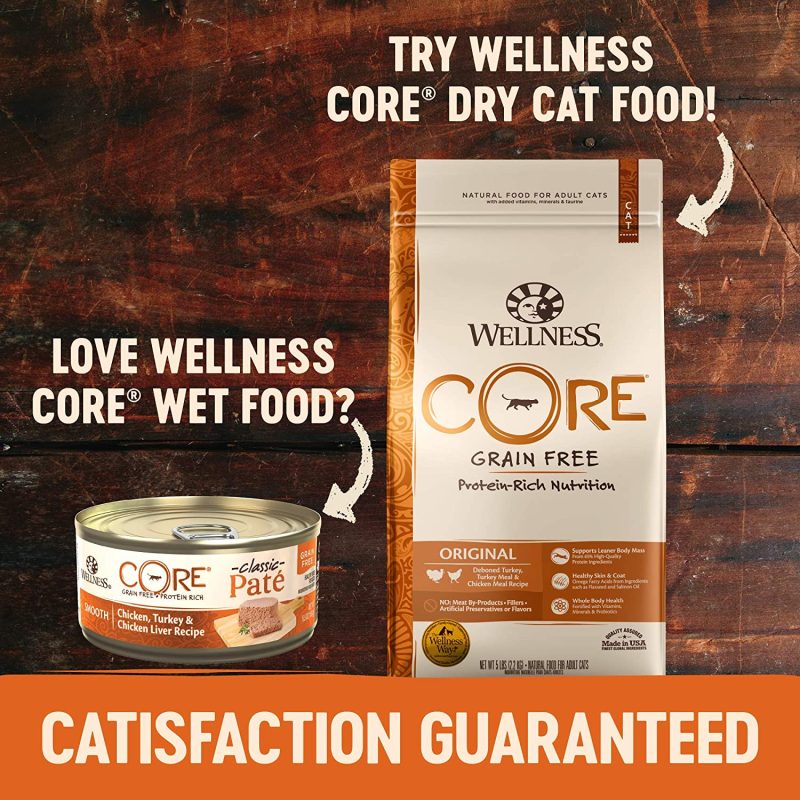 Wellness Core Grain Free Wet Cat Food, Smooth Pate, 5.5 Oz (Pack of 24)