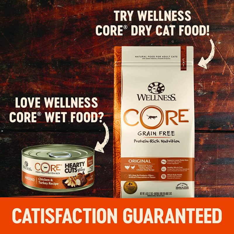 Wellness Core Hearty Cuts Grain Free Wet Cat Food, Shredded Cat Food In Gravy