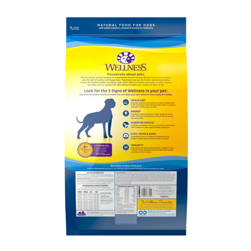 Wellness Natural Pet Food Complete Health Large Breed Puppy Food, 30 Pounds