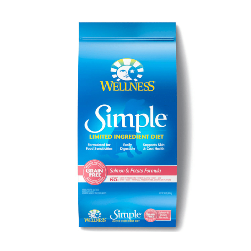 Wellness Simple Natural Grain Free Limited Ingredient Salmon And Potato Recipe Dry Dog Food, 24 Lbs