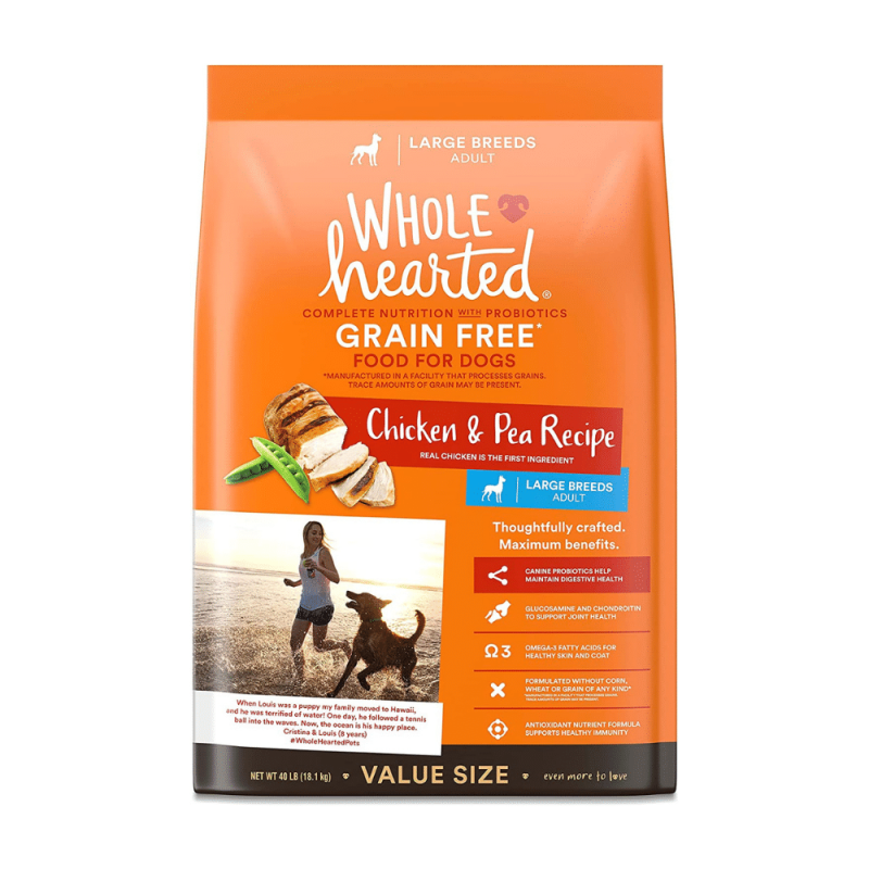 WholeHearted Grain Free Large Breed Chicken and Pea Recipe Adult Dry Dog Food