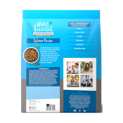WholeHearted Limited Ingredient Salmon Recipe Dry Dog Food for All Life Stages and Breeds, 22 Pounds