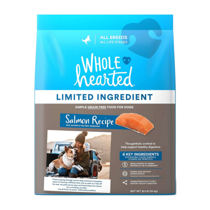 WholeHearted Limited Ingredient Salmon Recipe Dry Dog Food for All Life Stages and Breeds, 22 Pounds