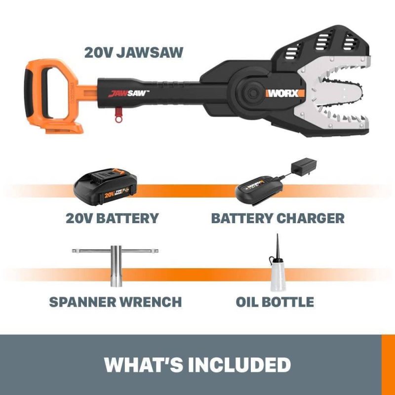 Worx 20V Power Share Jawsaw Cordless Chainsaw