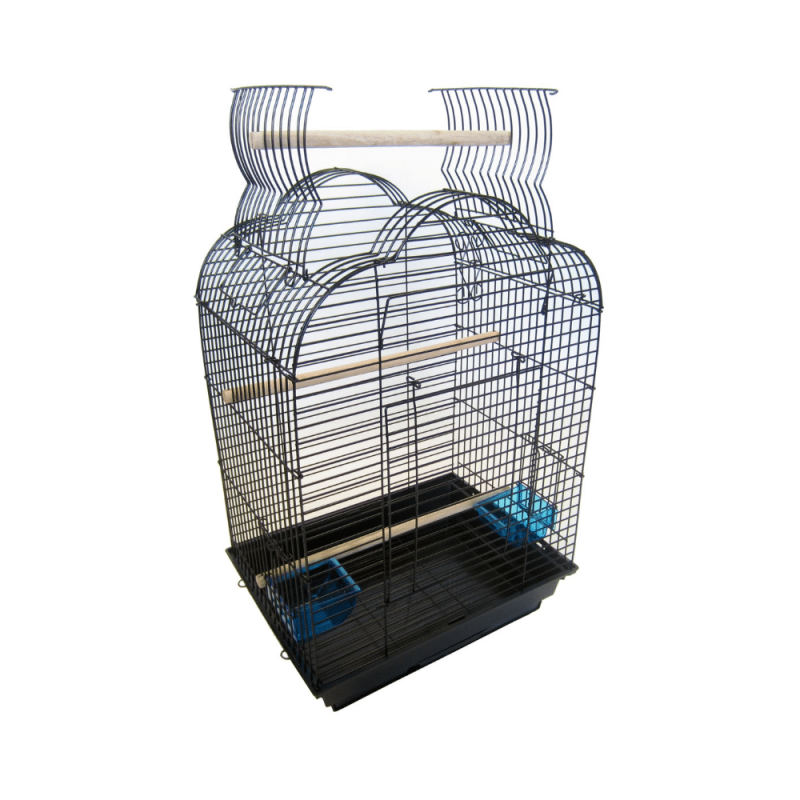 YML 5/8-Inch Bar Spacing Black Small Parrot Cage
