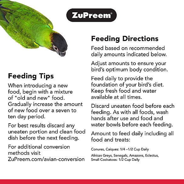 ZuPreem FruitBlend Flavor Bird Food For Medium to Large Birds, 35 Pounds