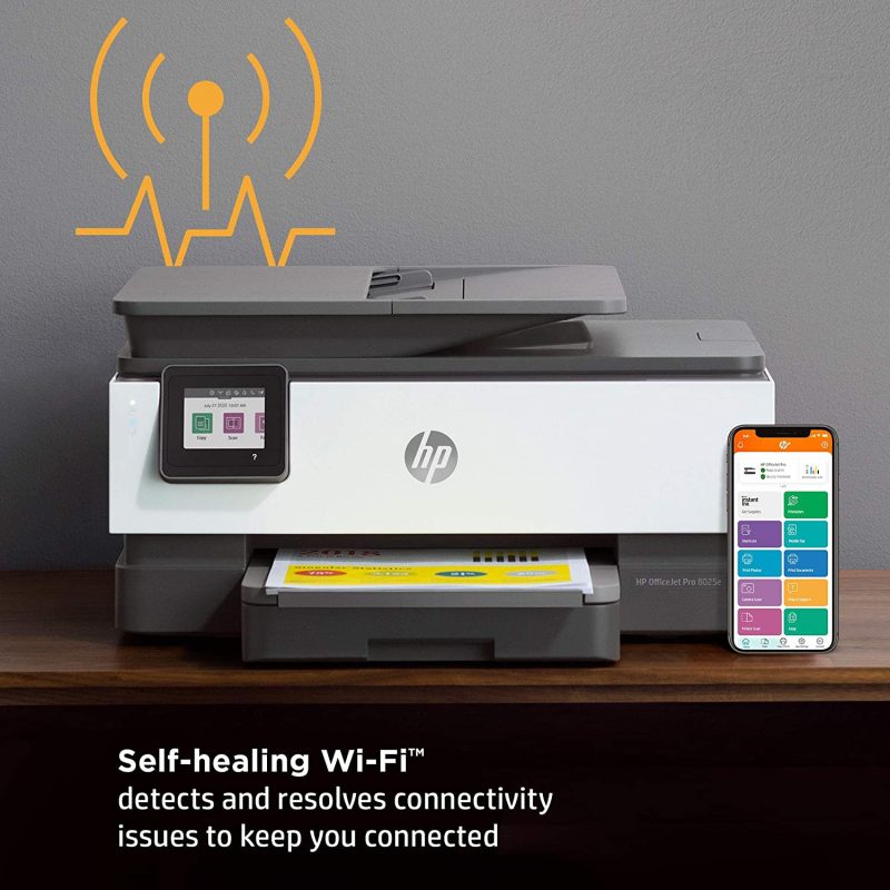 HP Office Jet Pro 8025e Wireless Color All-in-One Printer - 6 Months Free Instant Ink with HP+