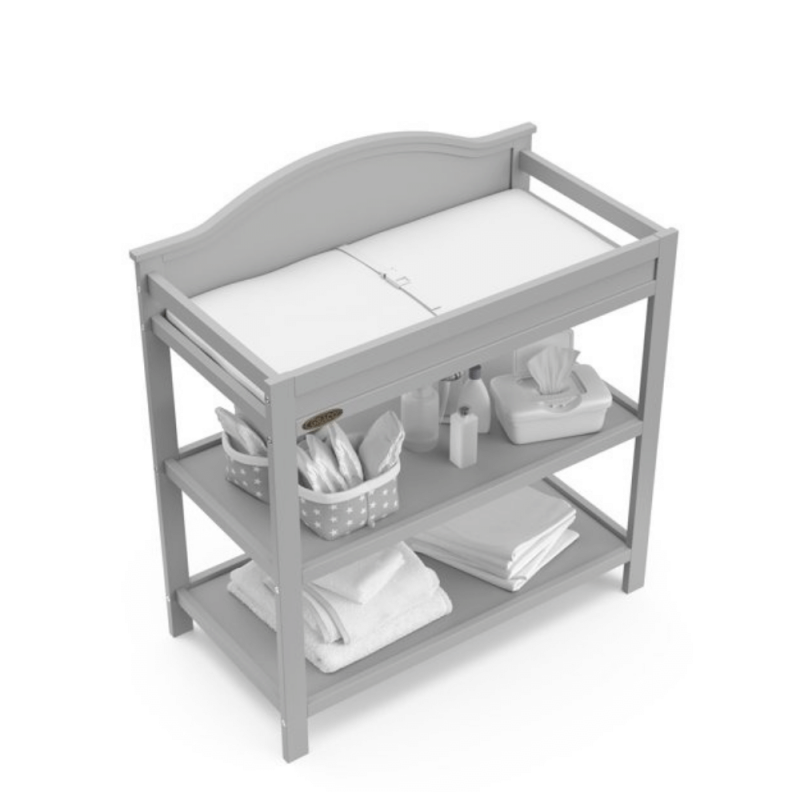 Graco Story Customizable Changing Table, Pebble Gray