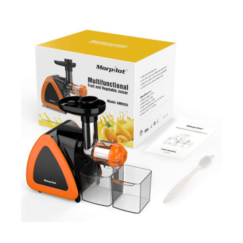 Morpilot Slow Masticating Juicer, Juicer Machine, Cold Press Juicer Machine, Orange