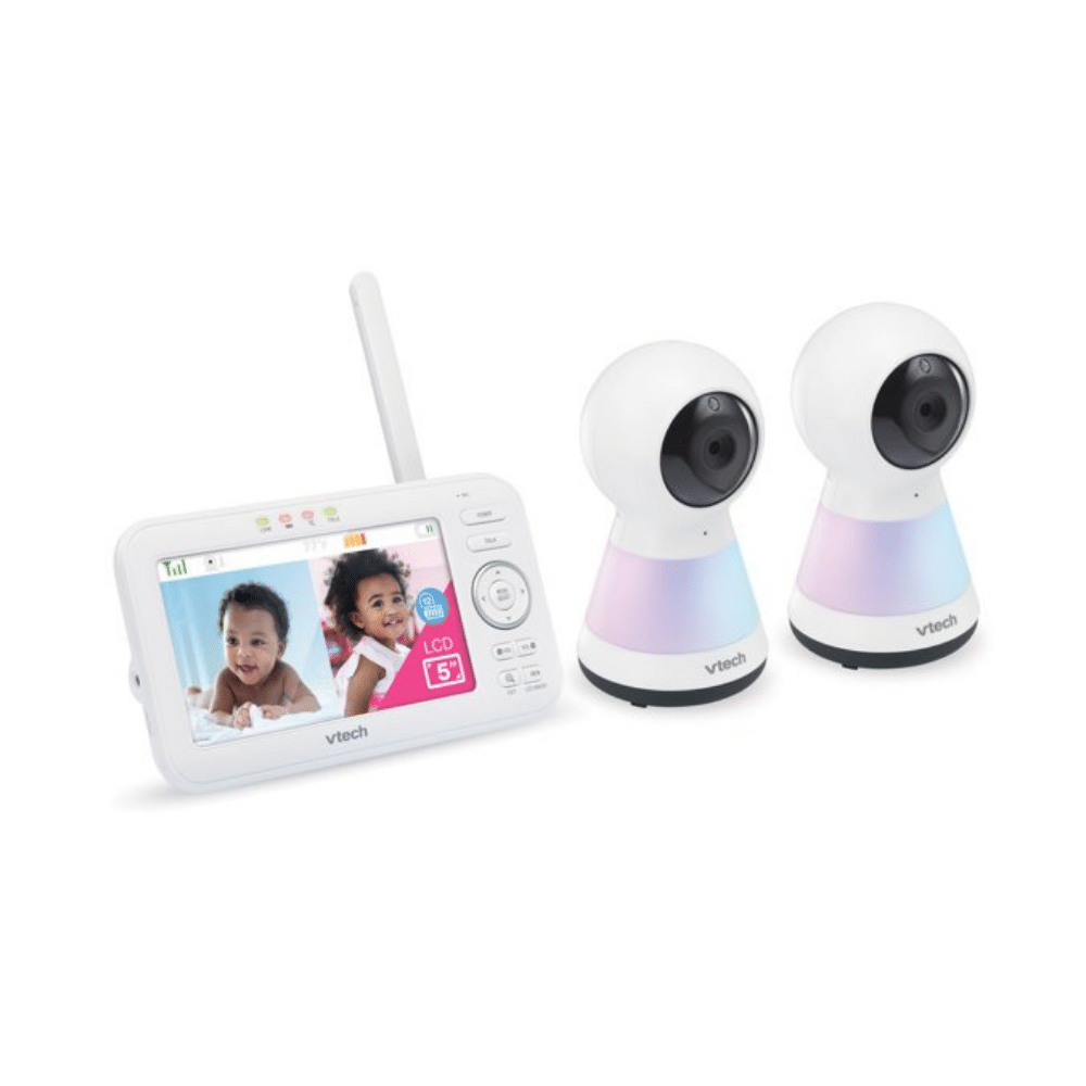 VTech VM5255-2 Two-Camera 5" Digital Video Baby Monitor with Pan Scan and Night Light