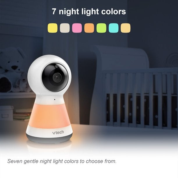 VTech VM5255-2 Two-Camera 5" Digital Video Baby Monitor with Pan Scan and Night Light