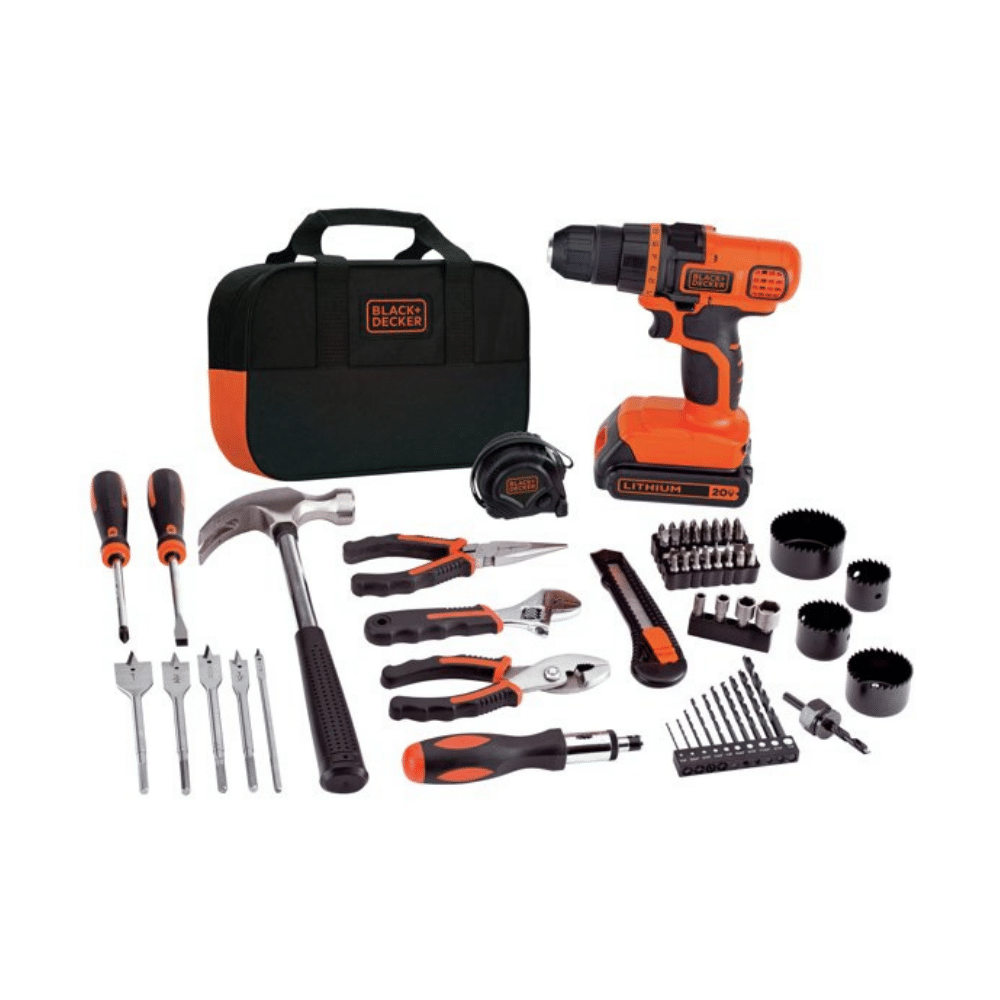 Black + Decker 20-Volt Max Lithium-Ion Drill-Driver And 66-Piece Project Kit, LDX120PK
