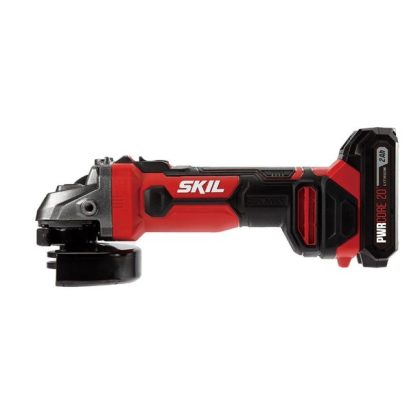 Skil PWR CORE 20™ 20V 4-1/2-Inch Cordless Angle Grinder, 2.0Ah Lithium Battery & Charger