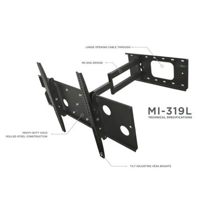 Mount-It! Full Motion TV Mount | Fits 55"-80" TVs | 26" Wall Extension