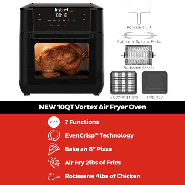 Instant Pot Vortex 10 Quart 7-in-1 Air Fryer Oven