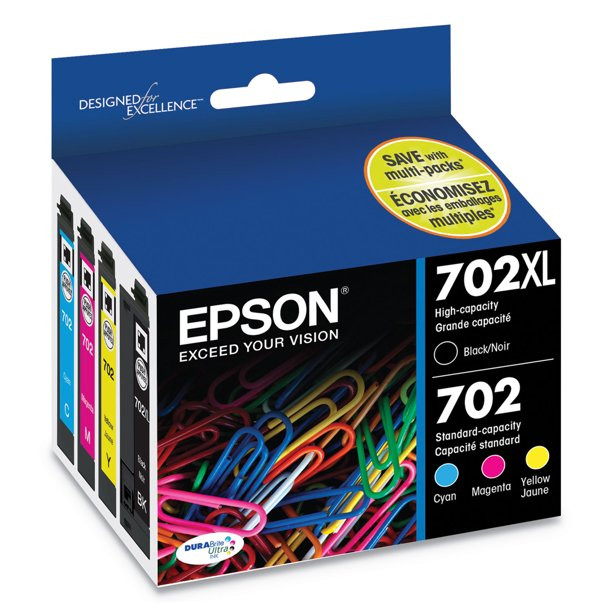 Epson 702XL High-capacity Black/Standard Multi Color Ink Cartridges