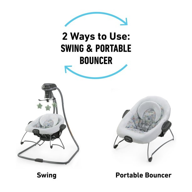 Graco Simple Sway 2-in-1 Swing and Bouncer, Emersyn