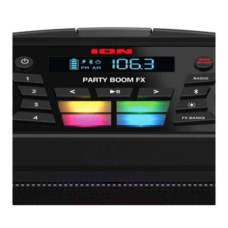 Ion Audio Party Boom FX High-Power Bluetooth-enabled Rechargeable Speaker with Lights