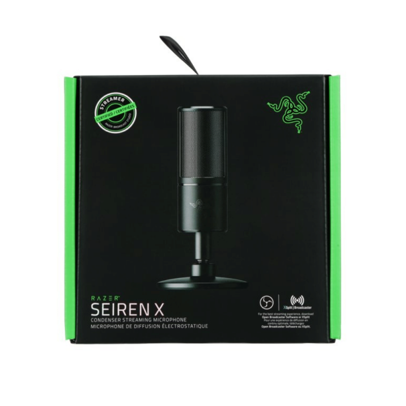 Razer Seiren X Supercardioid Condenser Mic, Professional Grade Streaming Microphone