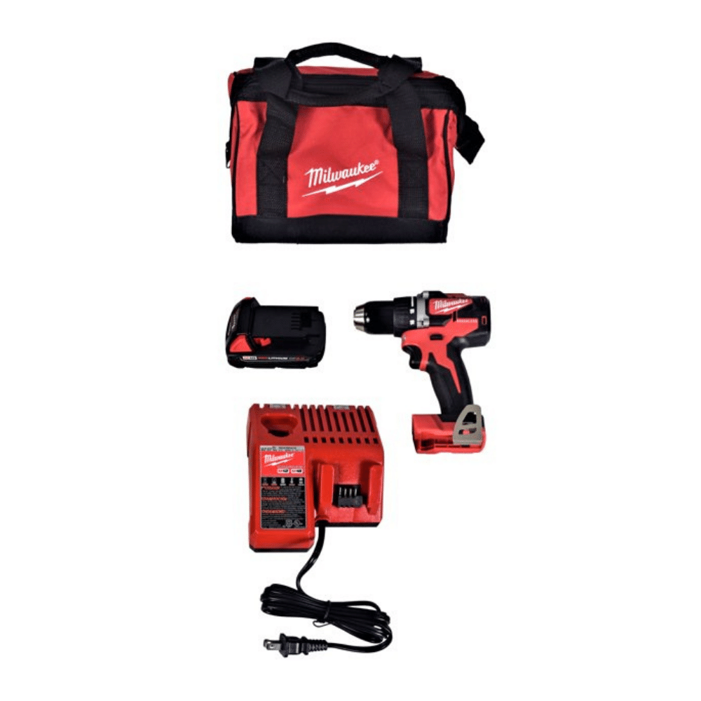 Milwaukee M18 18V Li-Ion Compact Brushless Cordless 1/2 in. Drill/Driver Kit