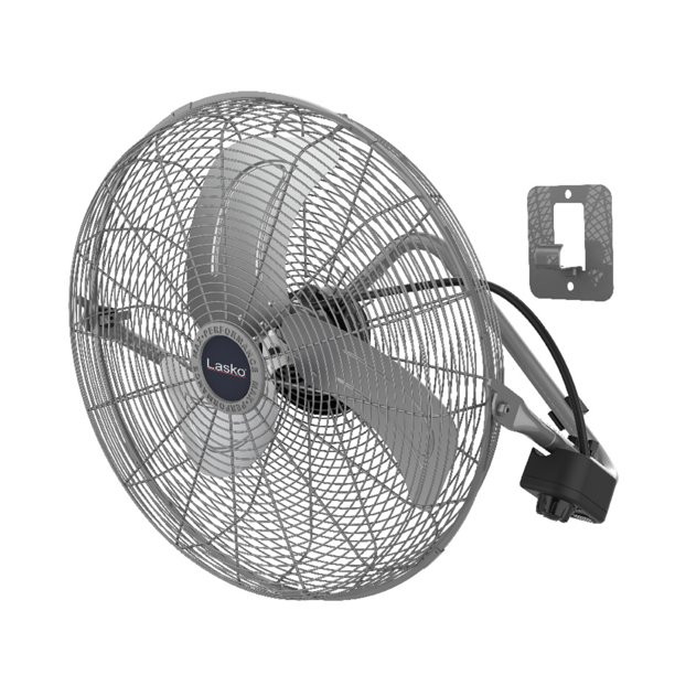 Lasko 2265QM 20" Max Performance Pivoting High Velocity Floor Fan with Wall Mount Option, Silver