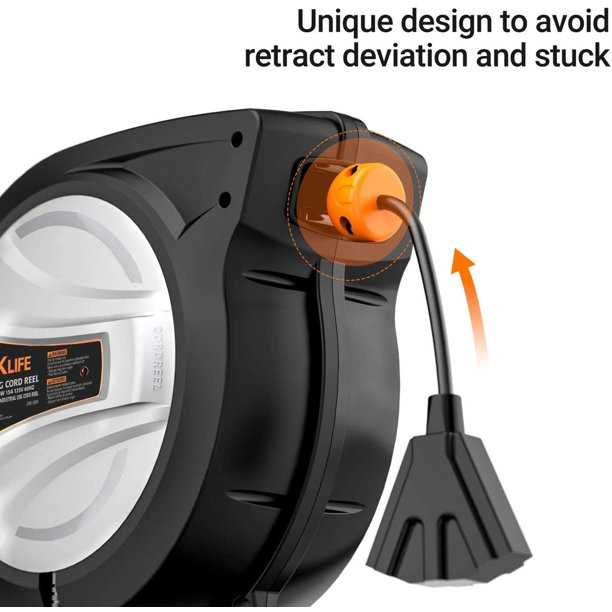 Generic Retractable Extension Cord, 50FT+4.5 Extension Cord Reel