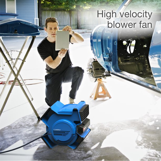 Lasko X12905 X-Blower Multi-Position Utility Blower Floor Fan, Blue