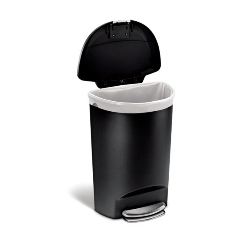 Simplehuman 50 Liters/ 13 Gallons Semi-Round Plastic Step Trash Can