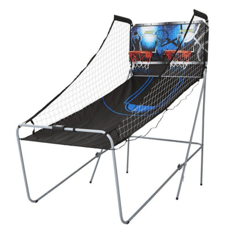 MD Sports 2-Player 81-Inch Arcade Basketball Game, Best Shot, LED Scoring System, Black/Blue