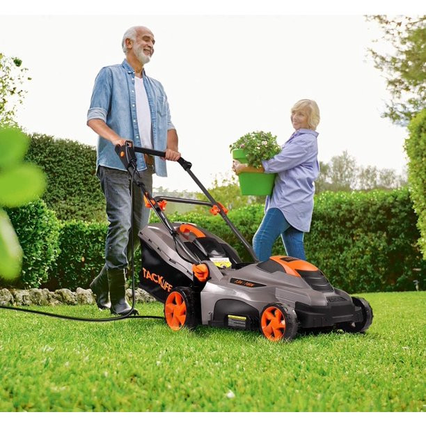 Tacklife Corded Electric Lawn Mower 13 Amp, 16-inch, 5 Cutting Heights, 3.7 ft
