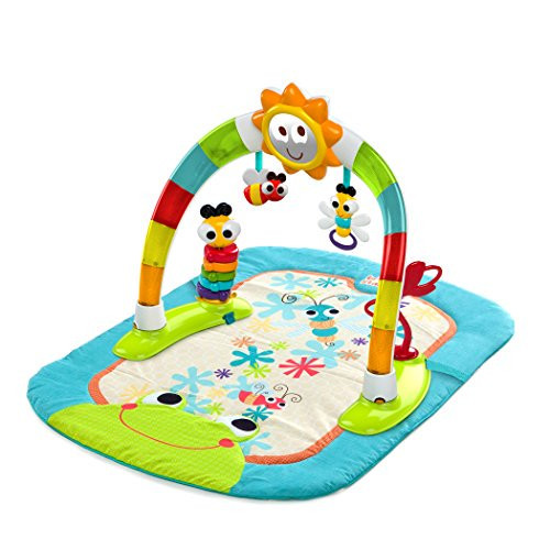 Bright Starts 2-in-1 Laugh & Lights Activity Gym & Saucer Bounce Chair