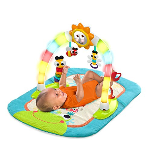Bright Starts 2-in-1 Laugh & Lights Activity Gym & Saucer Bounce Chair