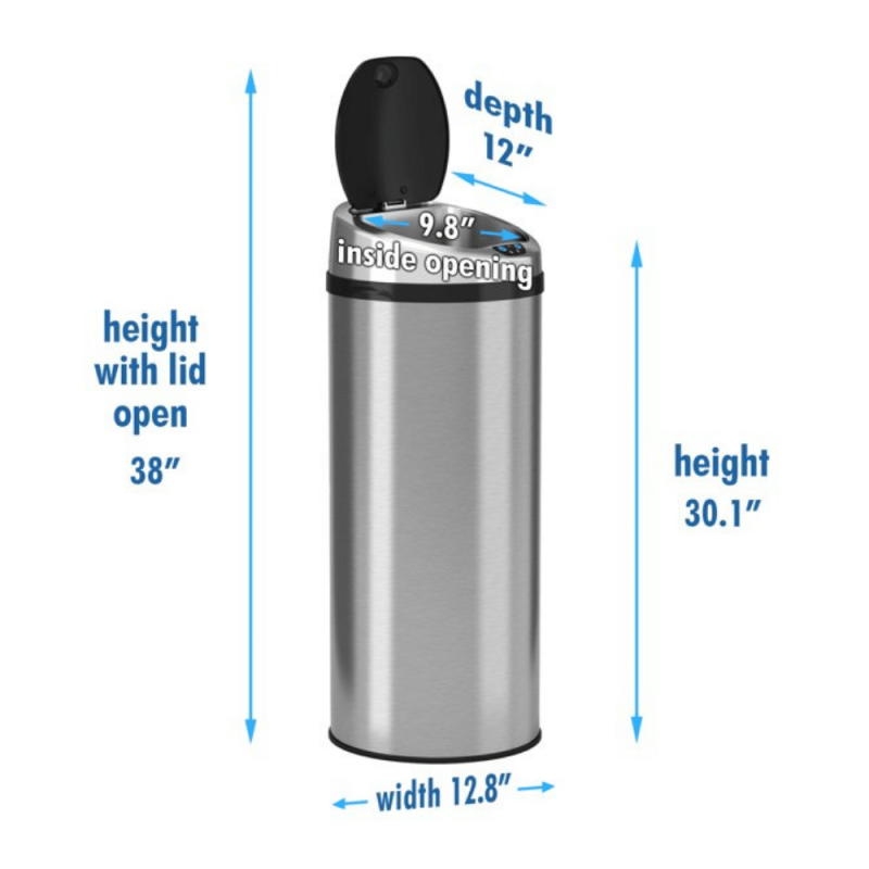 iTouchless Stainless Steel 13 Gallons Motion Sensor Trash Can