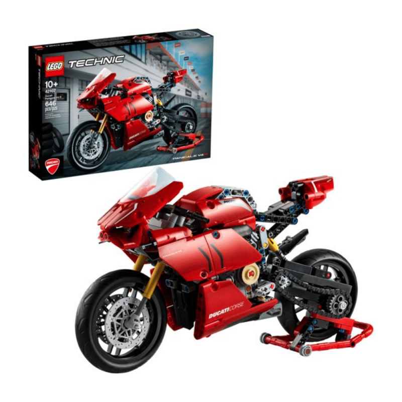 Lego Technic Ducati Panigale V4 R 42107 Motorcycle Toy Building Toy Ages 10+ (646 pieces)