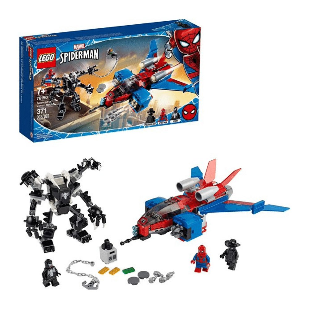Lego Marvel Spider-Man Spider-Jet vs Venom Mech 76150, New 2020 (371 Pieces)