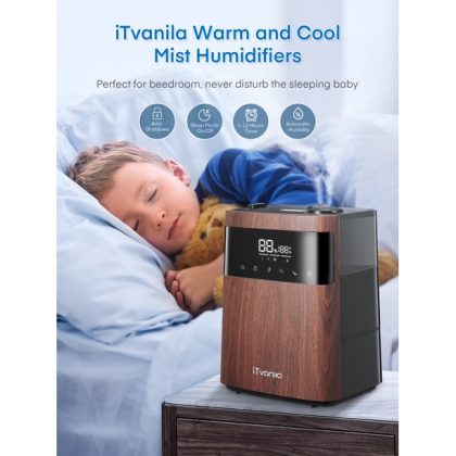 iTvanila Humidifier, 5.5L Warm and Cool Mist Humidifiers