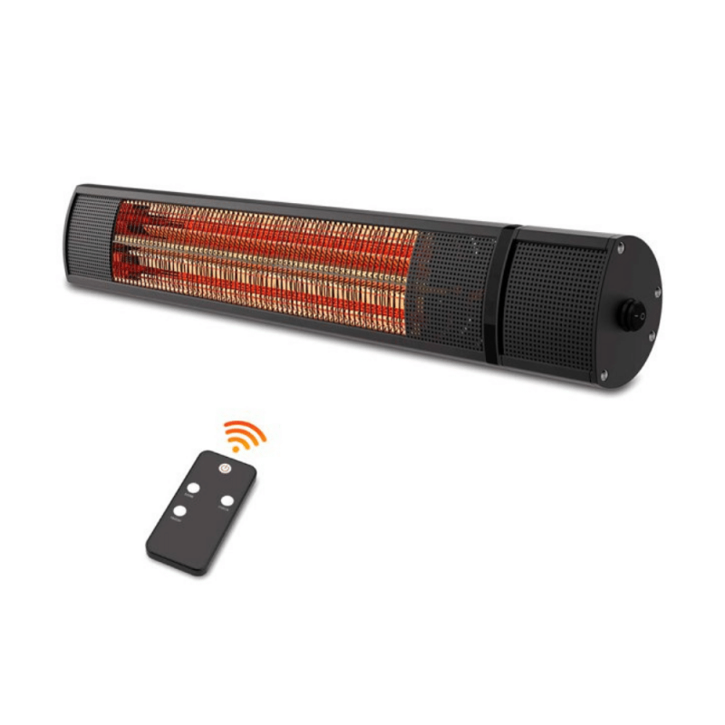 Patioboss Wall Mounted Patio Heater 1500W Super Quiet Electric Gold Tube Infrared Space Heater