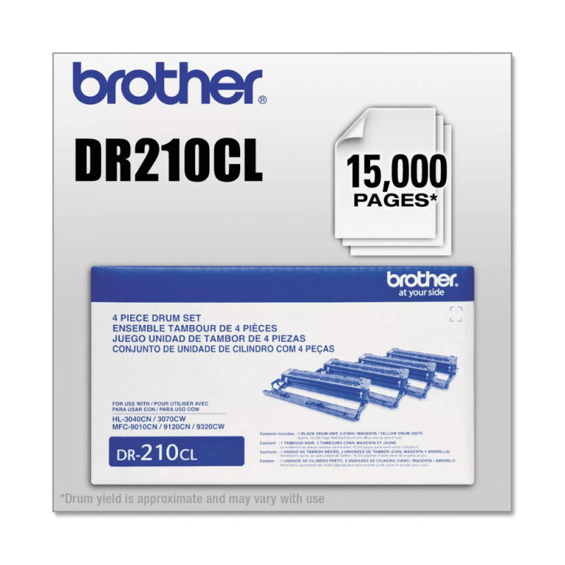 Brother DR-210CL Drum Unit, Black/Color (15,000 Yield)