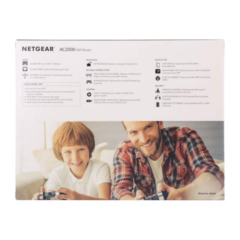 Netgear AC2000 Dual Band Gigabit WiFi Router R6850