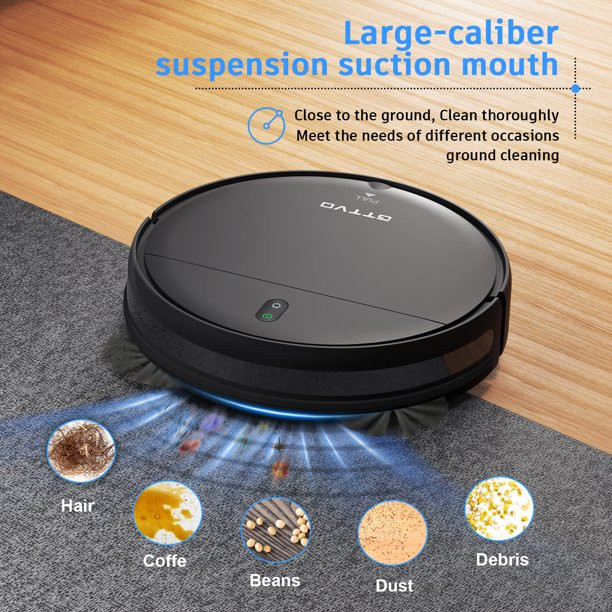GTTVO Robot Vacuum Cleaner And Mop, BR150 2 in 1 Mopping Robotic Vacuum Combo