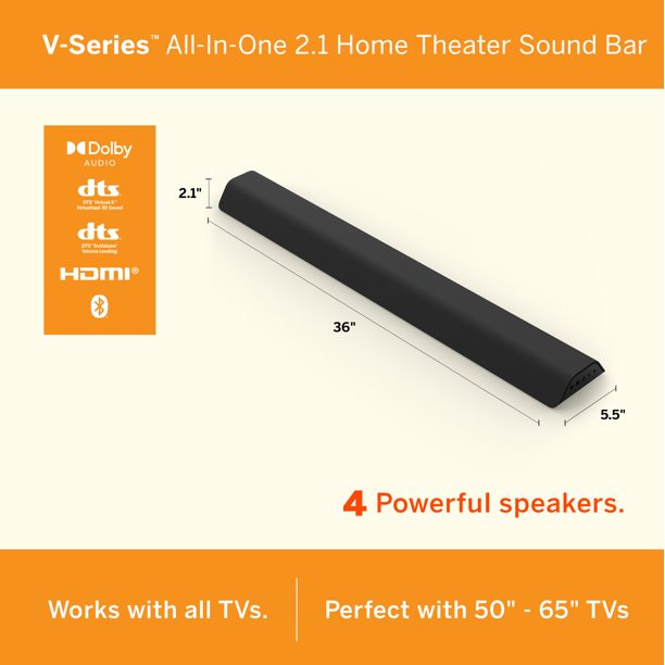 Vizio V-Series All-in-One 2.1 Home Theater Sound Bar