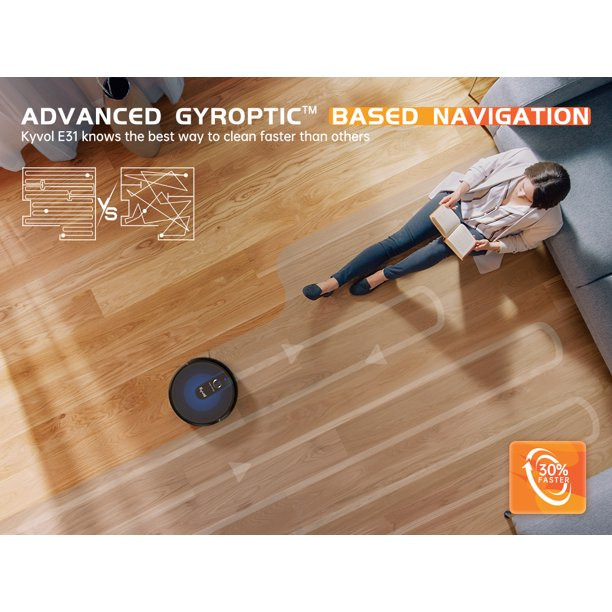Kyvol Cybovac E31 Robot Vacuum, 2200Pa Suction Sweeping & Mopping Robot Vacuum Cleaner