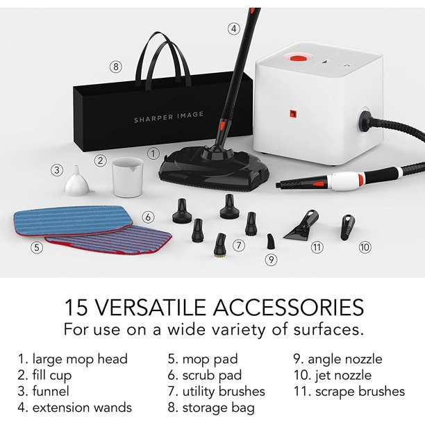 Sharper Image SI-380 Multi-Functional Canister Steam Cleaner With Steam Mop