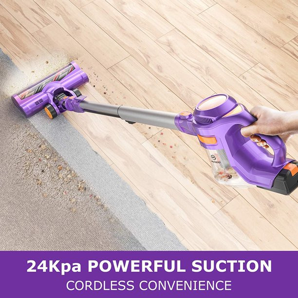 Moosoo X8 Cordless Vacuum Lightweight 4-in-1 Stick Vacuum Cleaner 24KPa Powerful Suction
