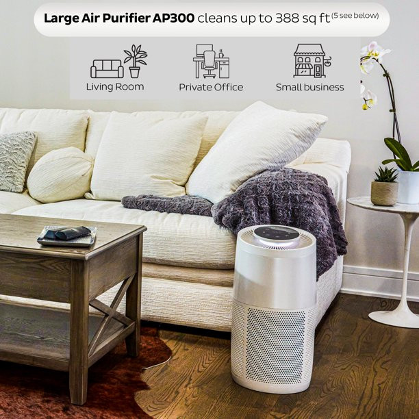 Instant Pot AP300 Large Room Air Purifier, HEPA-13 Filter, Off-White