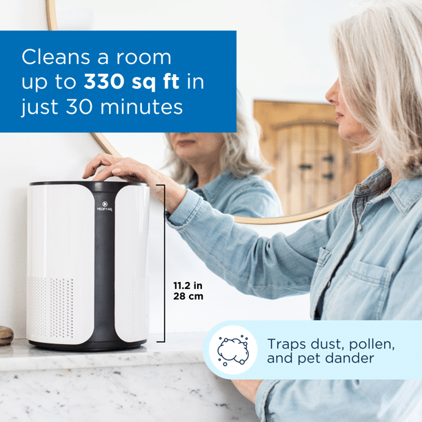 Medify Air MA-18 Home Air Purifier, H13 True HEPA, 99.9% Particle Removal, White