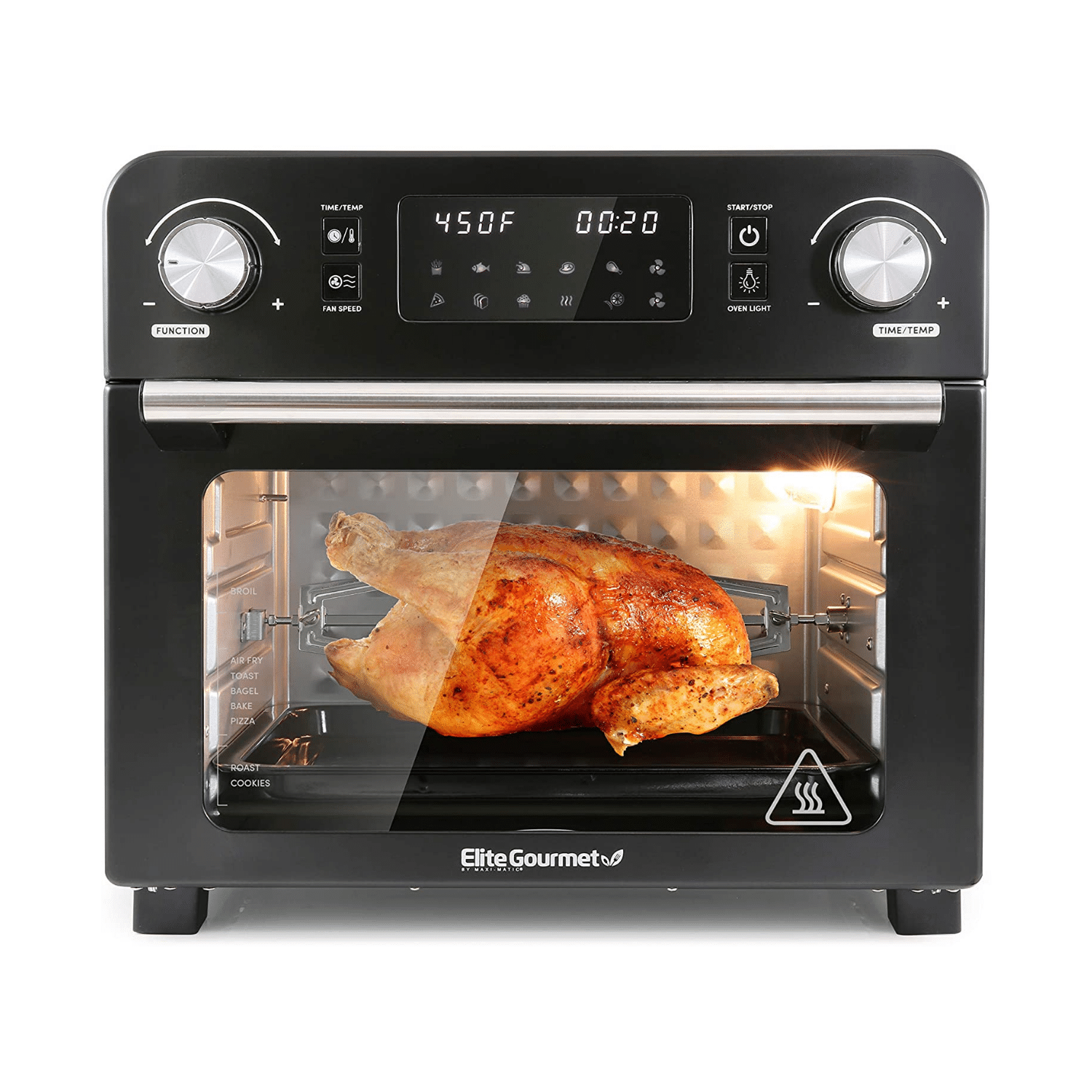 Elite Gourmet 23L Air Fryer Oven (Black)