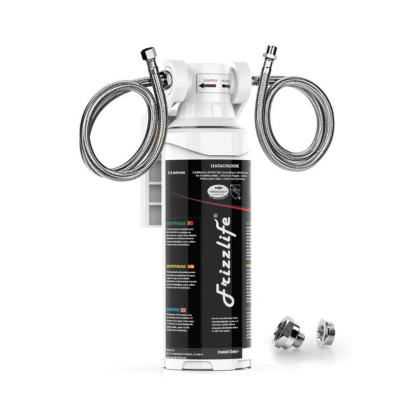 Frizzlife MK99 Under Sink Water Filter System, Removes 99.99% Harmful Contaminants, Black, Plastic